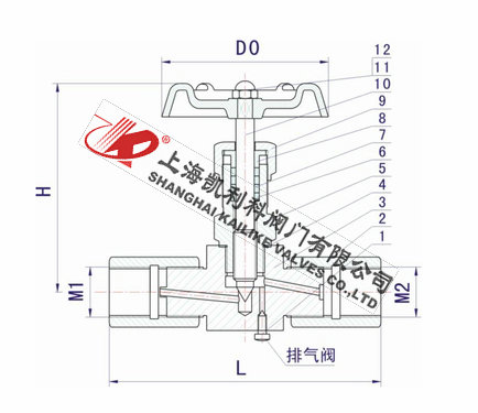 JJM8壓力表針型閥外形結(jié)構(gòu)圖